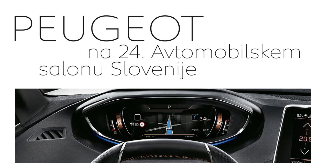 Revija Peugeot na 24. avtombilskem salonu Slovenije